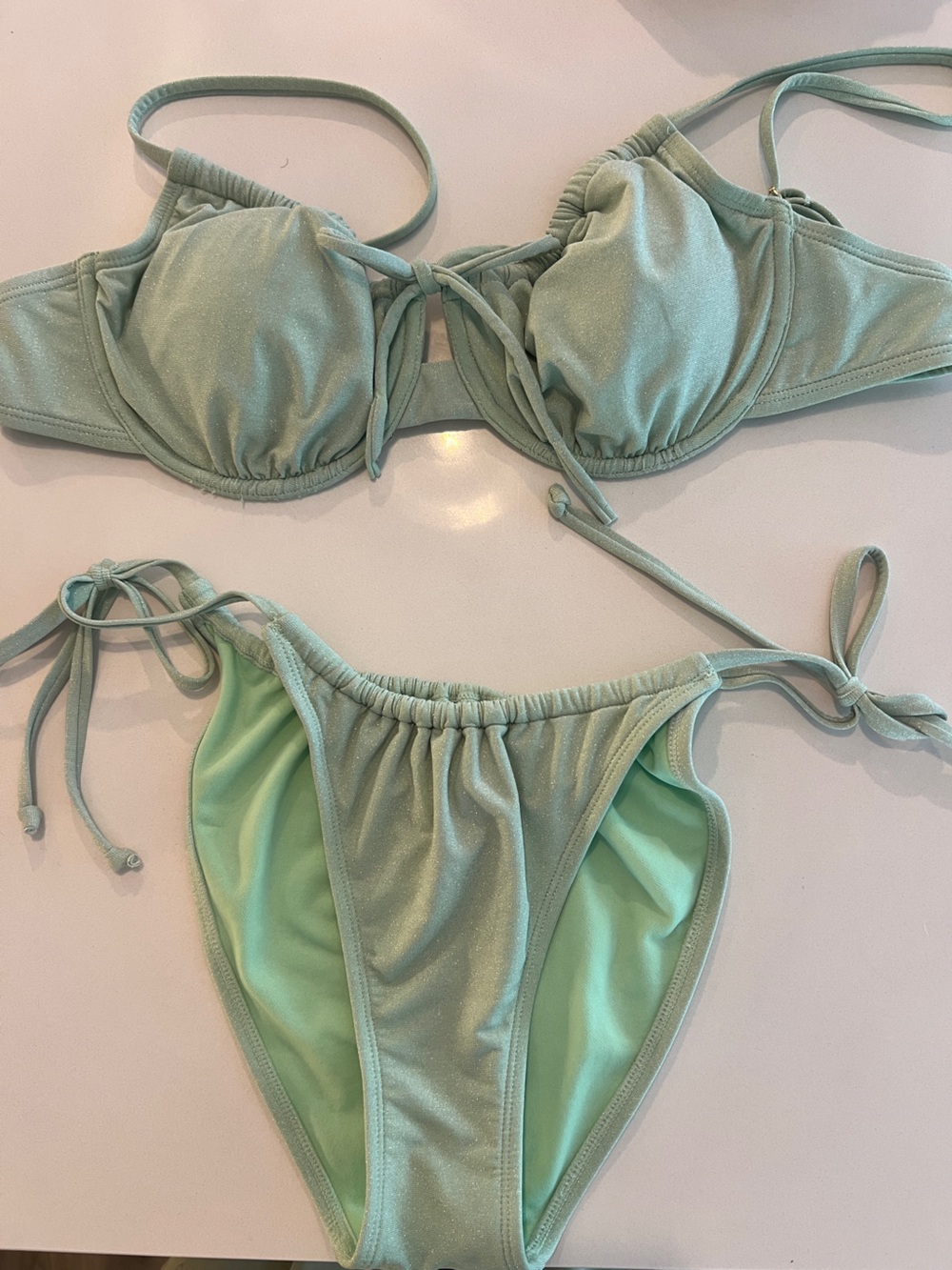 wild fable Mint Green Shimmer Bikini Bottoms